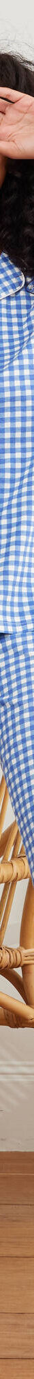 Pyjama court imprimé carreaux (bleu) Pyjama court imprimé carreaux (bleu)